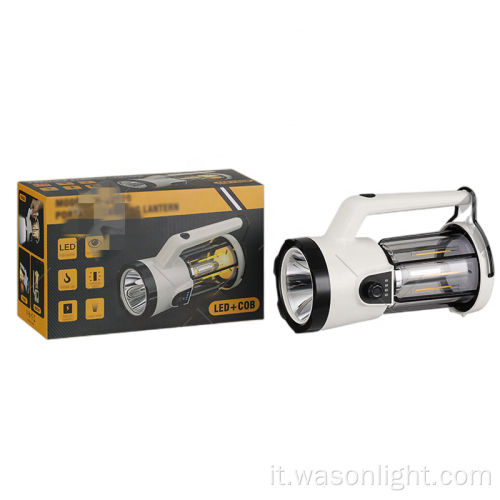 Wason New Romantic High Power Searchlight e LED Lantern 2 in 1 Type-C ricaricabile